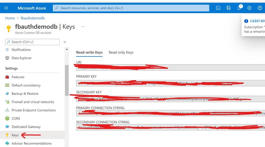 How to build and publish a .NET Core API to perform CRUD operations on Azure Cosmos DB (SQL API) and secure it using Facebook Authentication